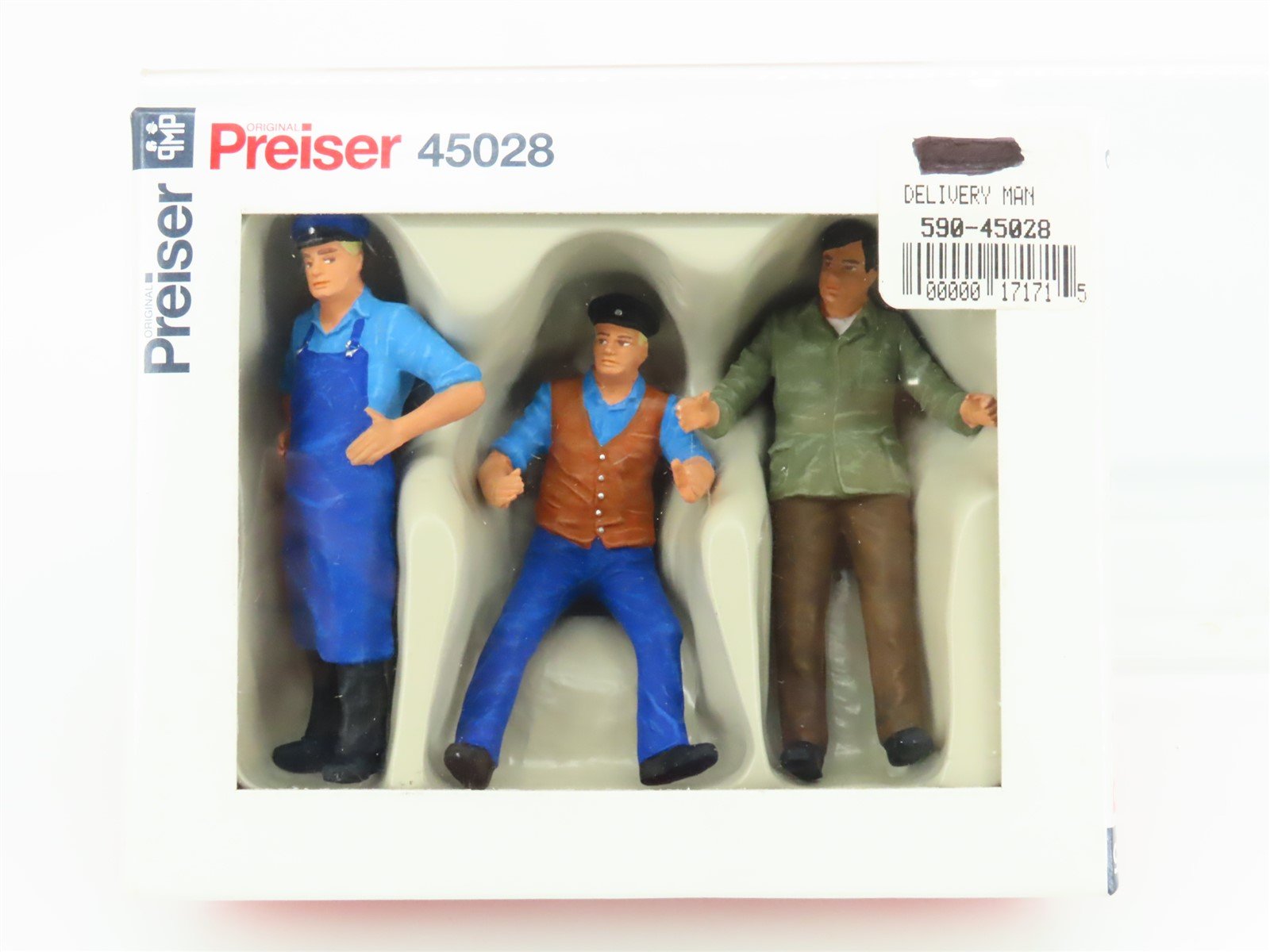 G 1/22.5 Scale Preiser 45028 Delivery Men Figures 3-Pack - Sealed