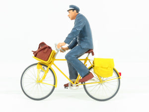 G 1/22.5 Scale Preiser 45073 French Postman on Bicycle Figure