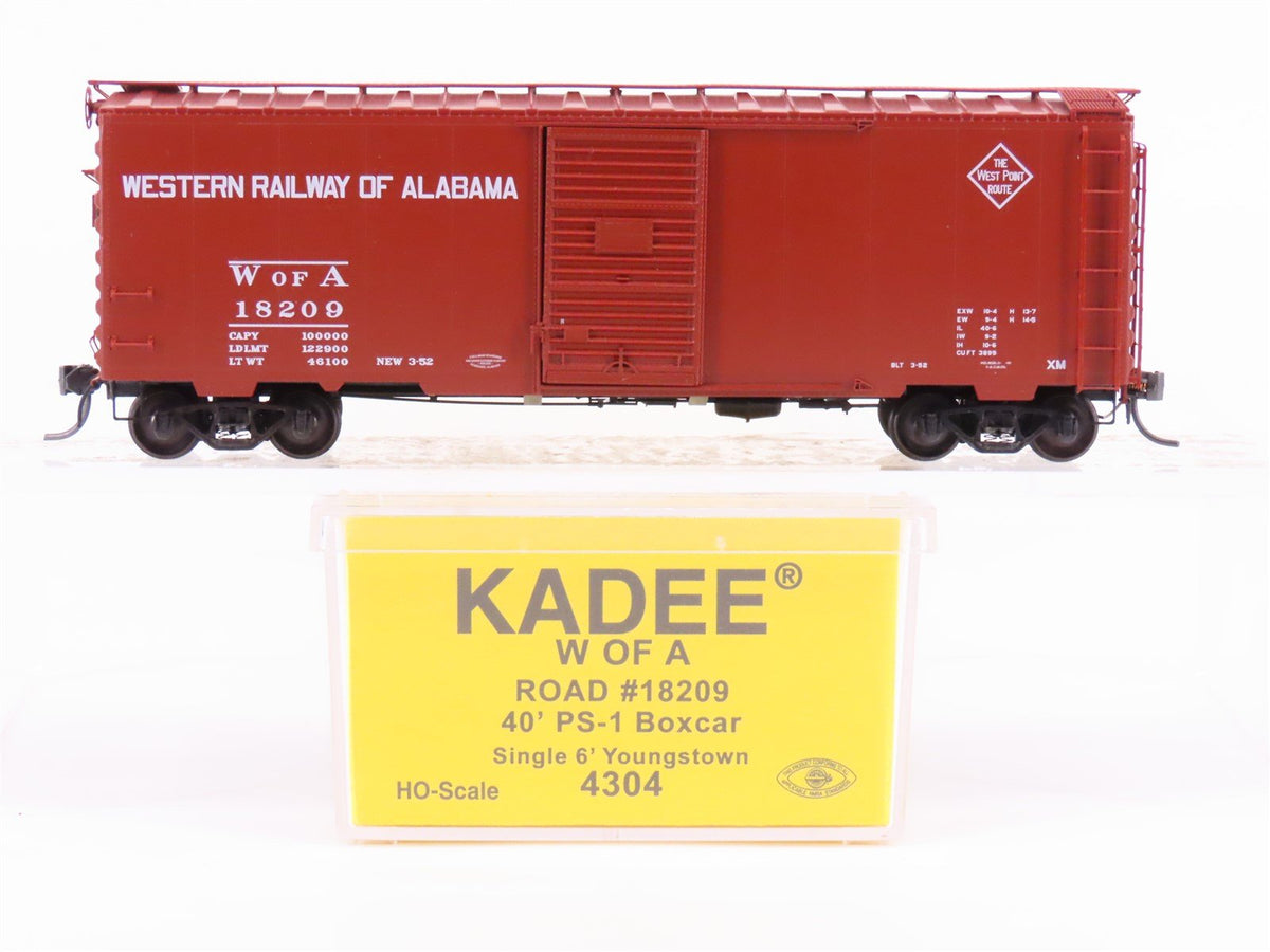 HO Kadee 4304 WofA Western Railway of Alabama 40&#39; Single Door Box Car #18209