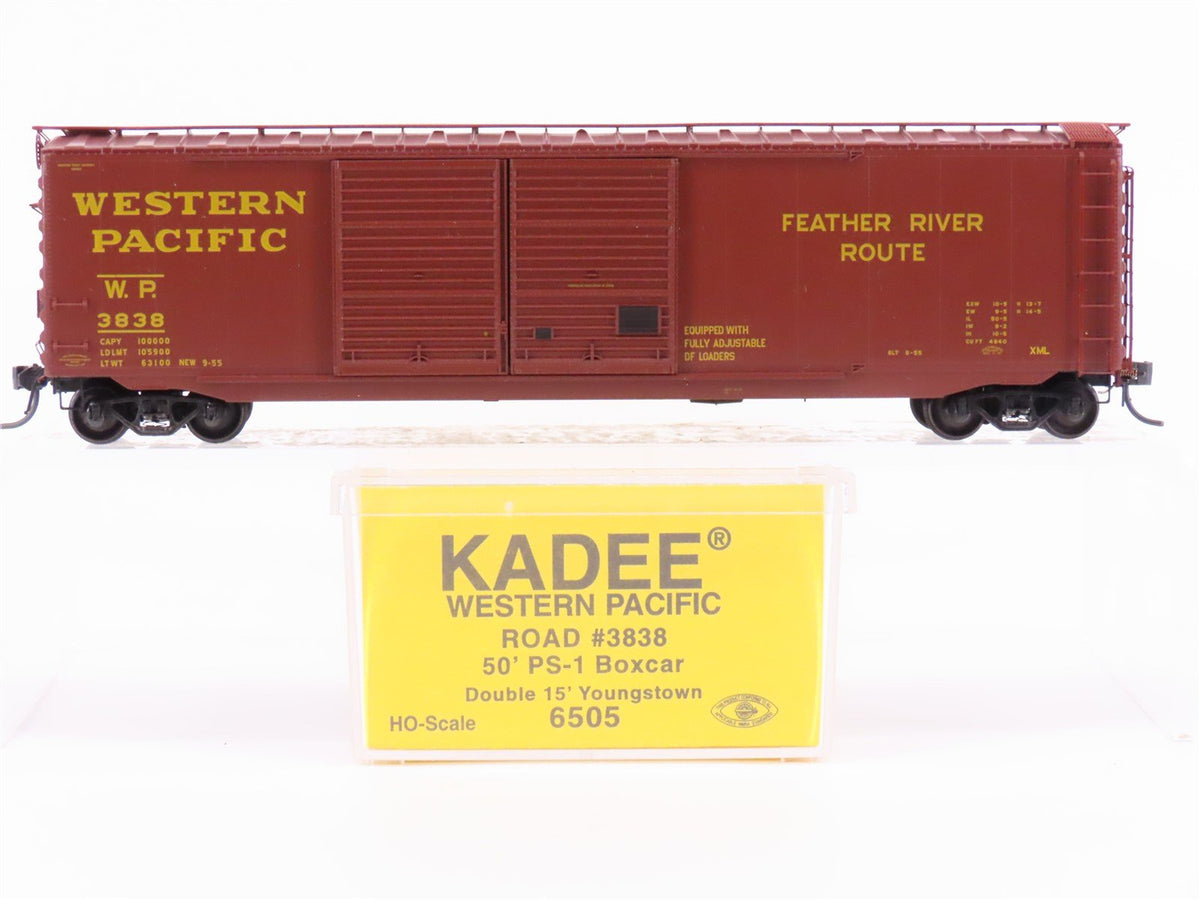 HO Scale Kadee 6505 WP Western Pacific Railroad 50&#39; Double Door Box Car #3838