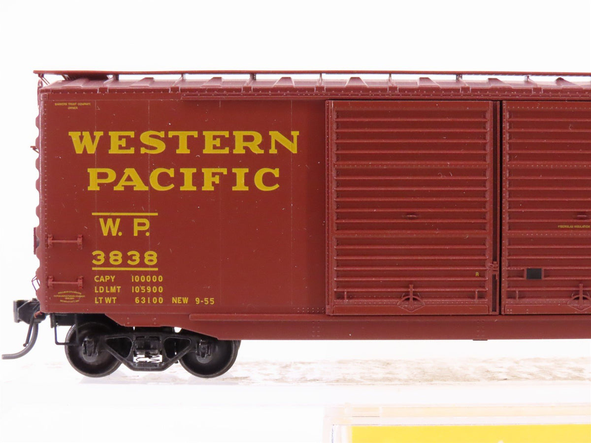 HO Scale Kadee 6505 WP Western Pacific Railroad 50&#39; Double Door Box Car #3838