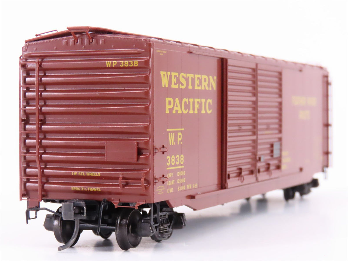 HO Scale Kadee 6505 WP Western Pacific Railroad 50&#39; Double Door Box Car #3838