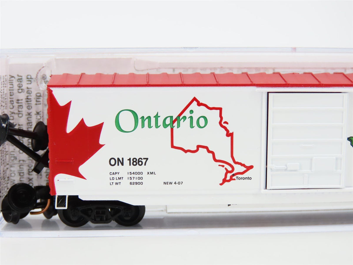 N Scale Micro-Trains MTL 07700156 Ontario Provincial 50&#39; Standard Boxcar #1867