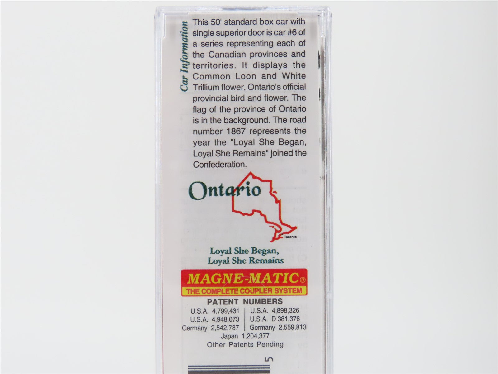N Scale Micro-Trains MTL 07700156 Ontario Provincial 50' Standard Boxcar #1867