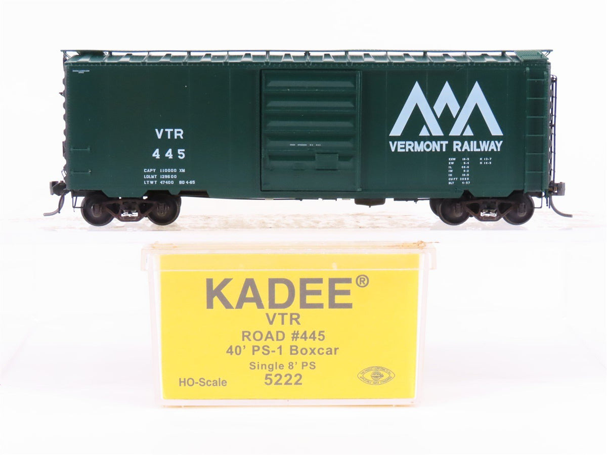 HO Scale Kadee 5222 VTR Vermont Railway 40&#39; Single Door Box Car #445