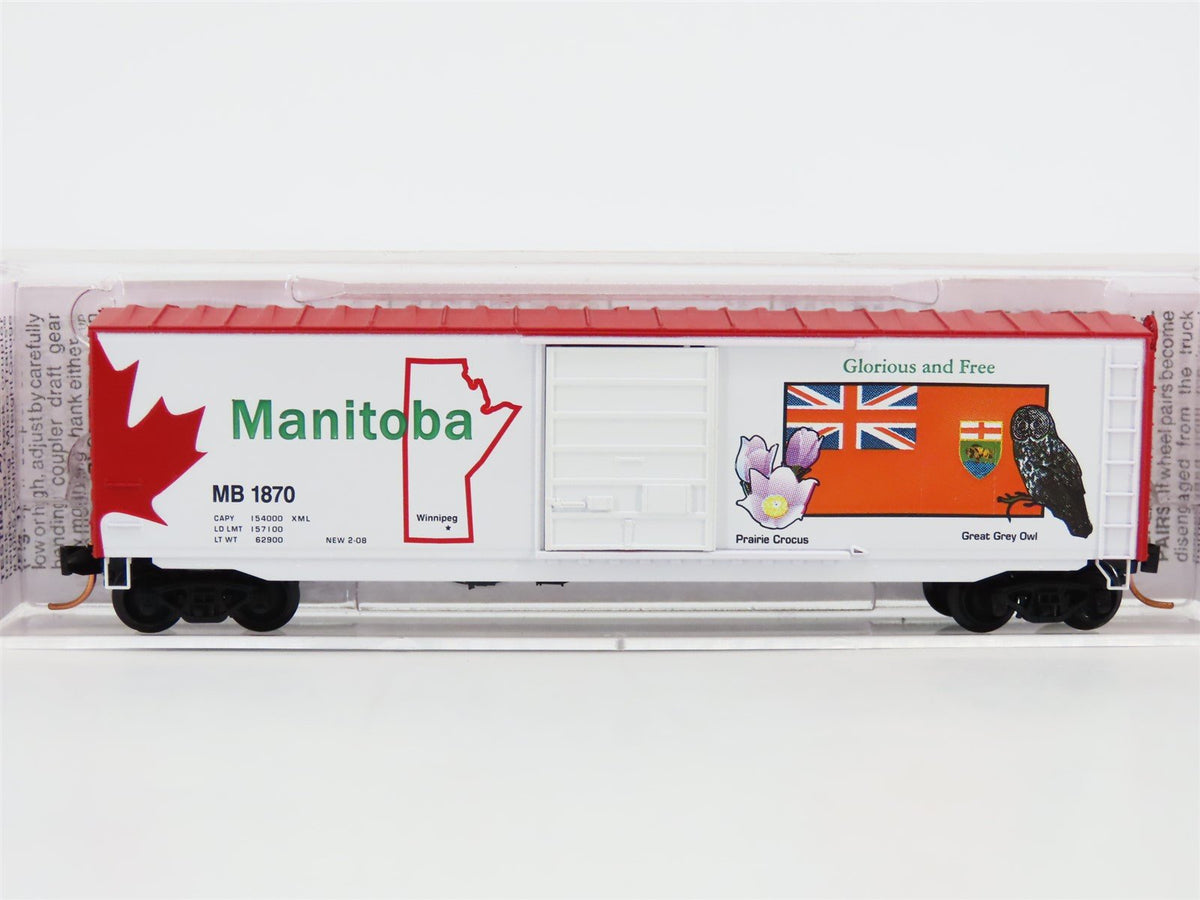 N Scale Micro-Trains MTL 07700160 Manitoba Provincial 50&#39; Standard Boxcar #1870