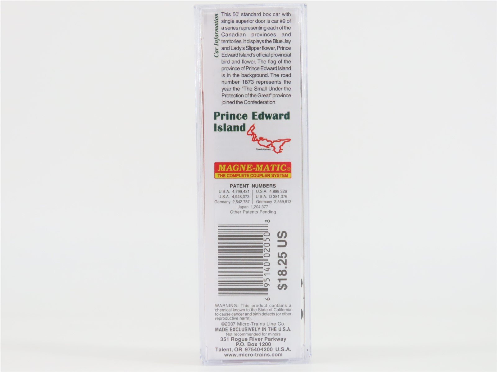 N Scale Micro-Trains MTL 07700159 Prince Edward Island 50' Standard Boxcar #1873