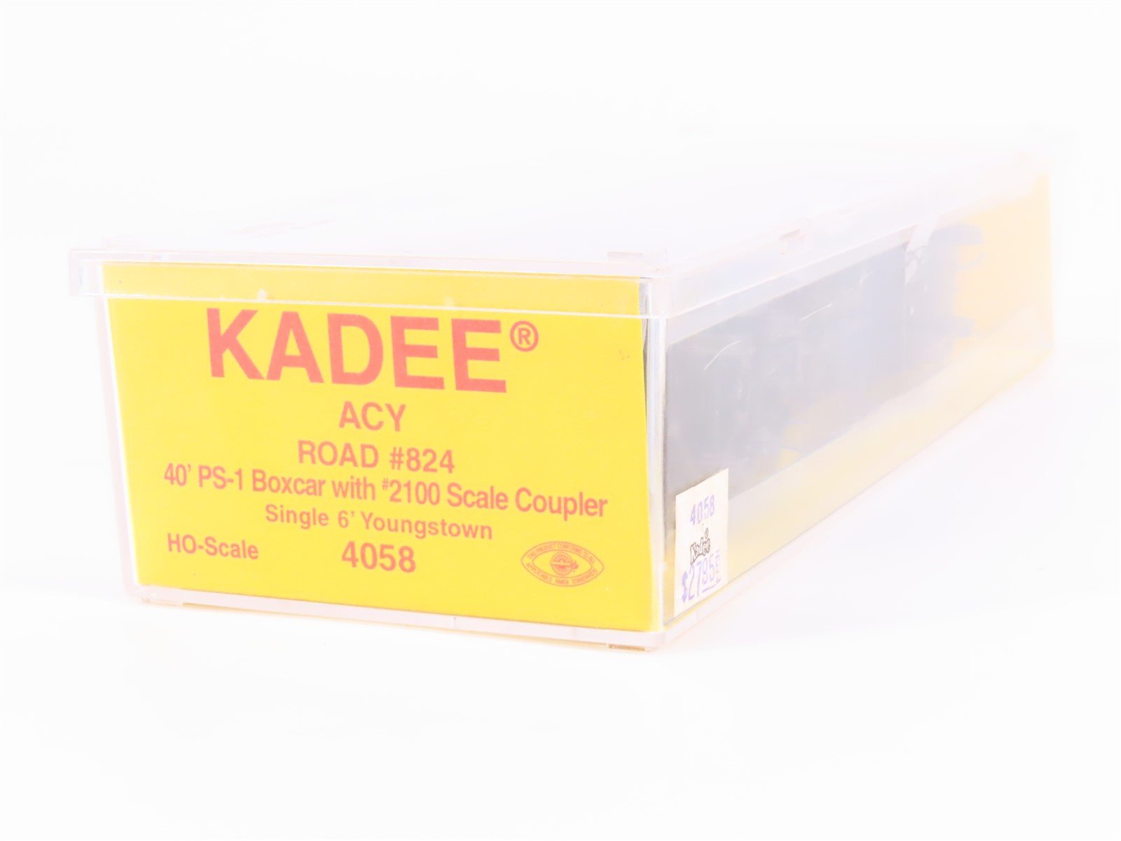 HO Scale Kadee 4058 AC&Y Akron Canton & Youngstown 40' Box Car #824 - Sealed