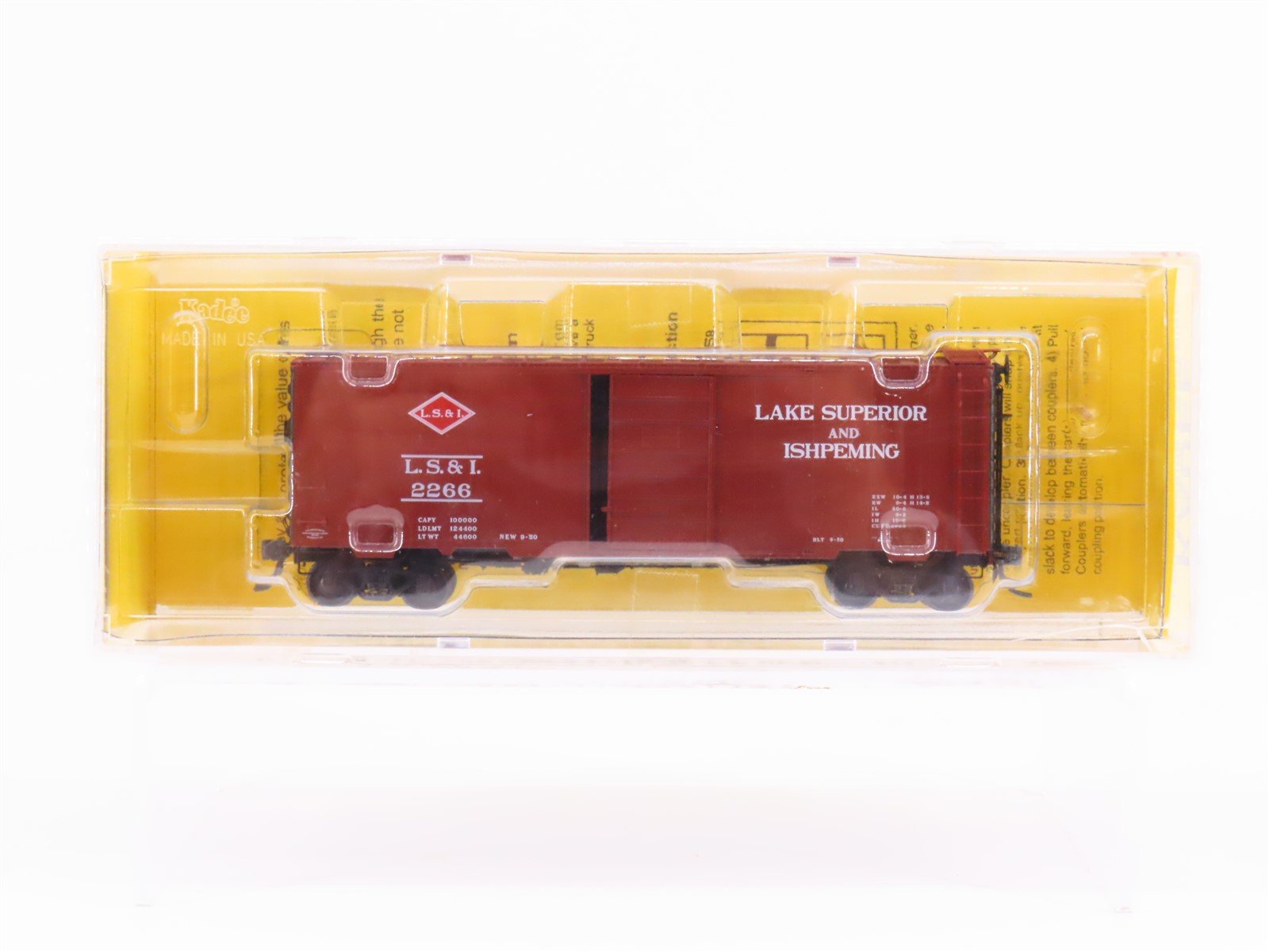 HO Scale Kadee 4026 LS&I Lake Superior & Ishpeming 40' Box Car #2266 - Sealed