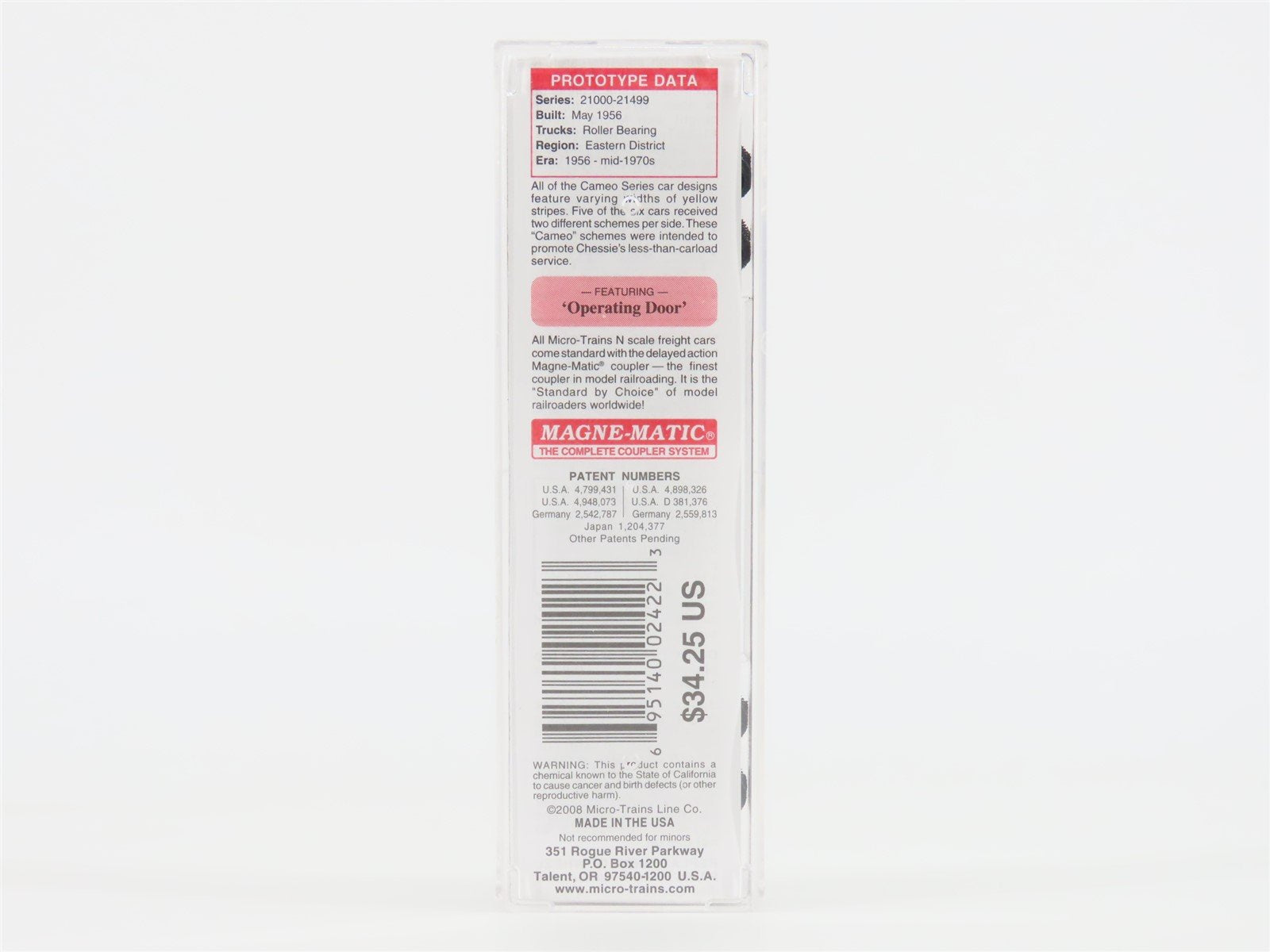 N Scale Micro-Trains MTL 03100074 C&O The Chessie Route 50' Boxcar #21294