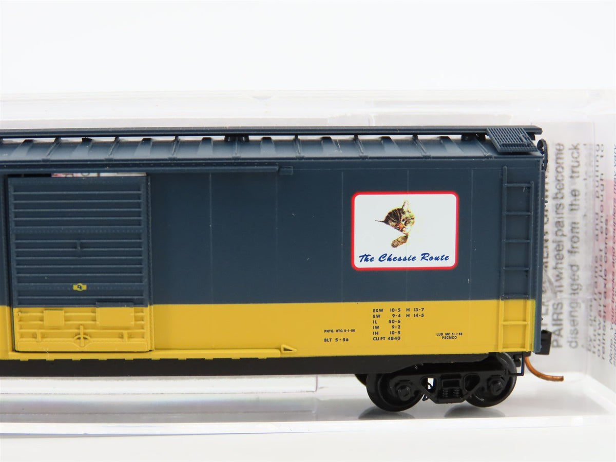 N Scale Micro-Trains MTL 03100075 C&amp;O The Chessie Route 50&#39; Boxcar #21457