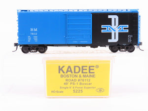 HO Scale Kadee 5225 BM Boston & Maine Railroad 40' Single Door Box Car #76112