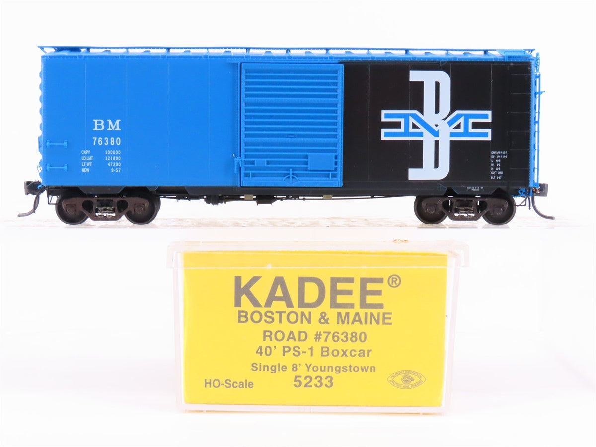 HO Scale Kadee 5233 BM Boston &amp; Maine Railroad 40&#39; Single Door Box Car #76380