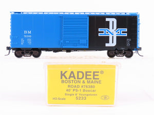 HO Scale Kadee 5233 BM Boston & Maine Railroad 40' Single Door Box Car #76380