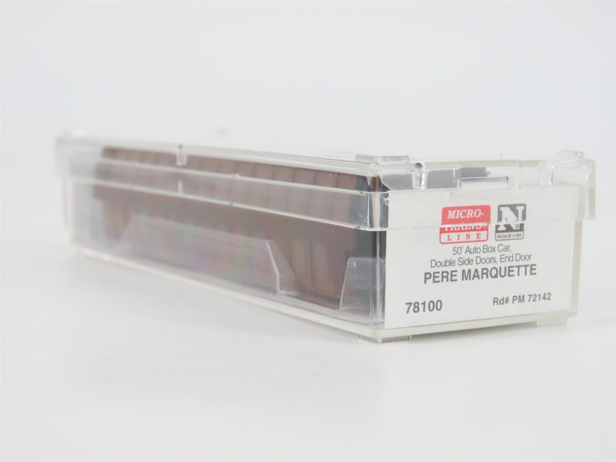 N Scale Micro-Trains MTL 78100 PM Pere Marquette 50&#39; Auto Box Boxcar #72142