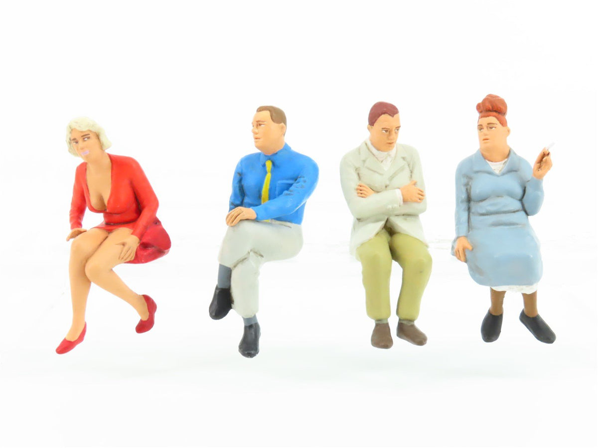 G 1/22.5 Scale Preiser 45123 Seated Travelers Figures 4-Pack