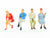 G 1/22.5 Scale Preiser 45123 Seated Travelers Figures 4-Pack