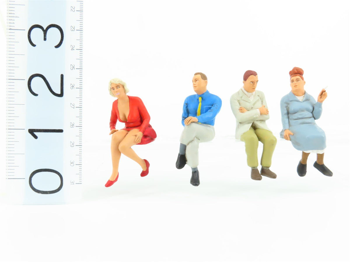 G 1/22.5 Scale Preiser 45123 Seated Travelers Figures 4-Pack