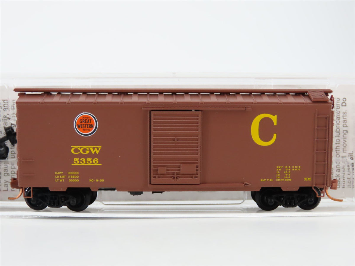 N Scale Micro-Trains MTL 02000736 CGW Chicago Great Western 40&#39; Boxcar #5356