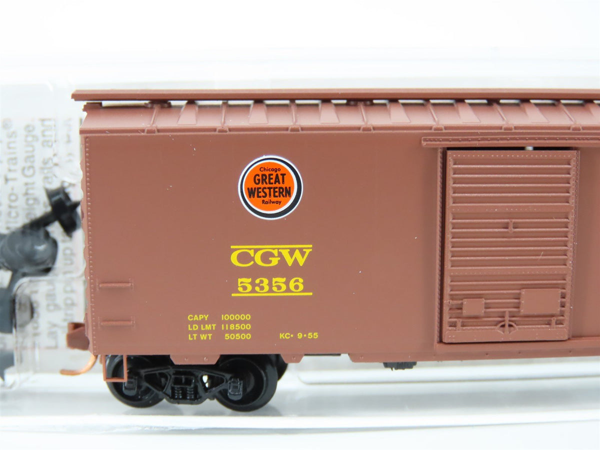 N Scale Micro-Trains MTL 02000736 CGW Chicago Great Western 40&#39; Boxcar #5356