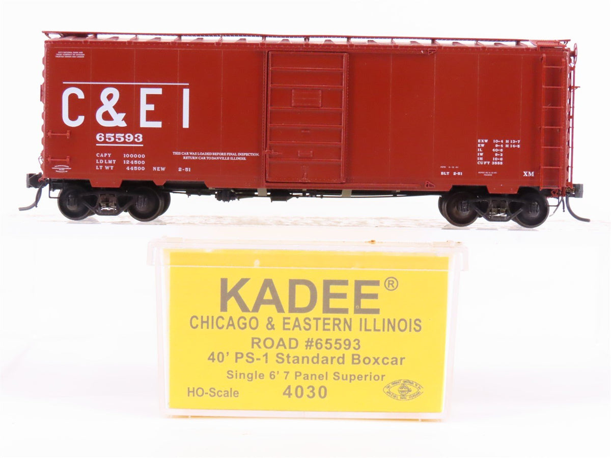 HO Scale Kadee 4030 C&amp;EI Chicago &amp; Eastern Illinois Railroad 40&#39; Box Car #65593