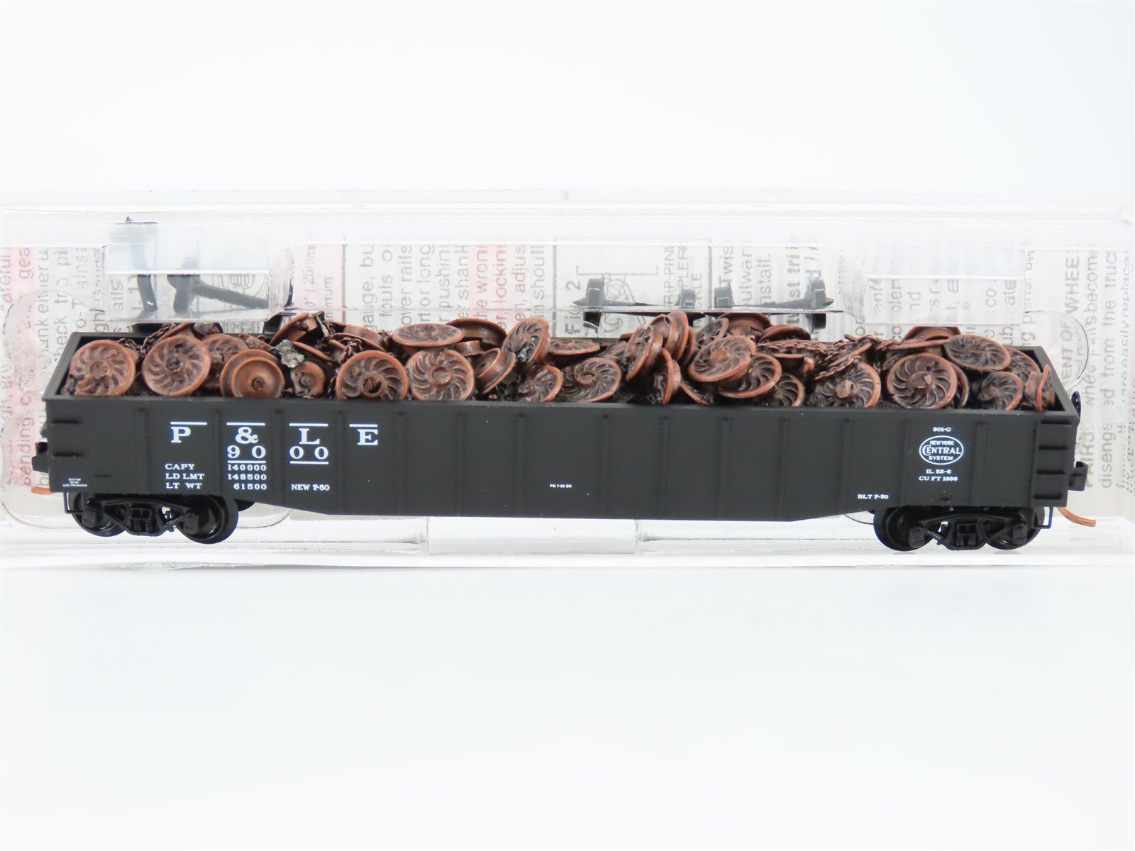 N Micro-Trains MTL 105580.1 PLE Pittsburgh Lake Erie Gondola Car #9000 w/Load