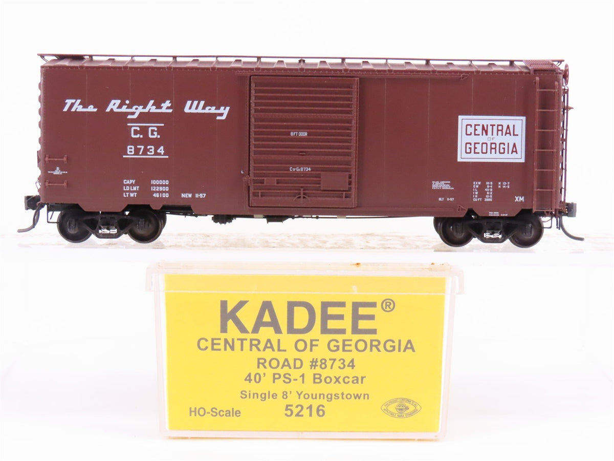 HO Scale Kadee 5216 CG Central of Georgia Railroad 40&#39; Single Door Box Car #8734