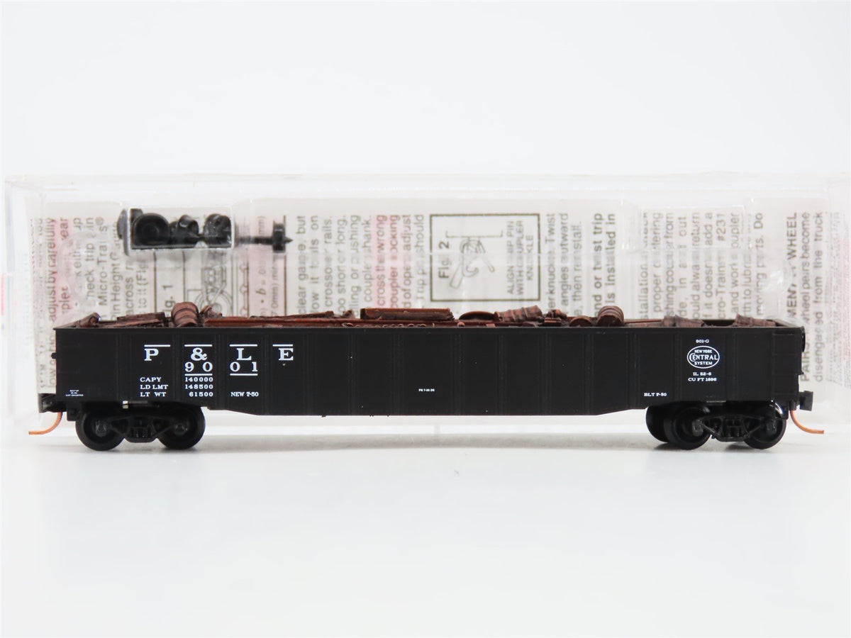 N Micro-Trains MTL 105580.2 PLE Pittsburgh Lake Erie Gondola Car #9001 w/Load