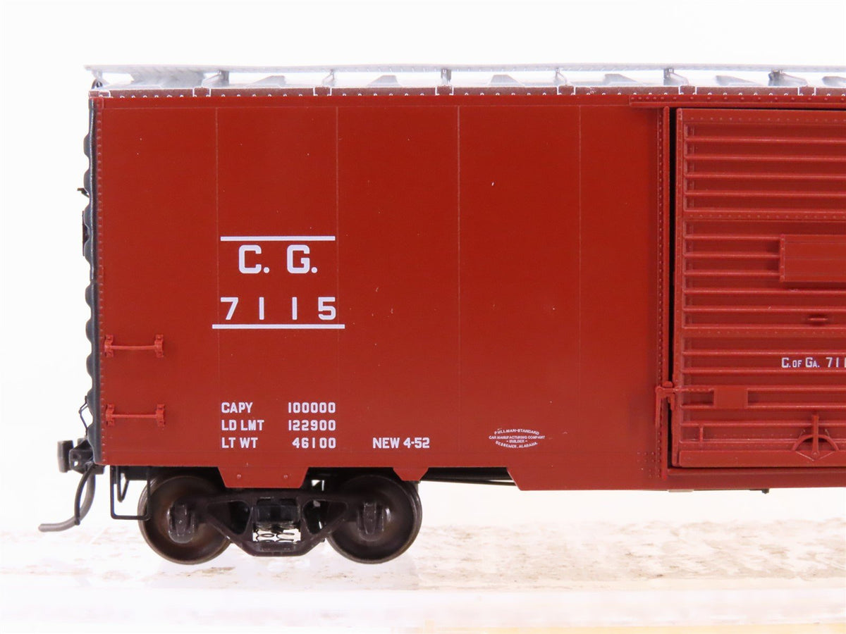 HO Scale Kadee 5111 CG Central of Georgia Railroad 40&#39; Single Door Box Car #7115