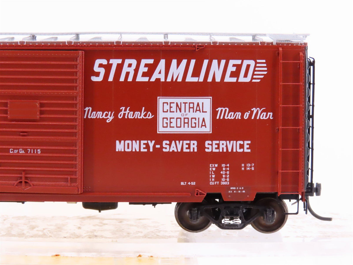 HO Scale Kadee 5111 CG Central of Georgia Railroad 40&#39; Single Door Box Car #7115