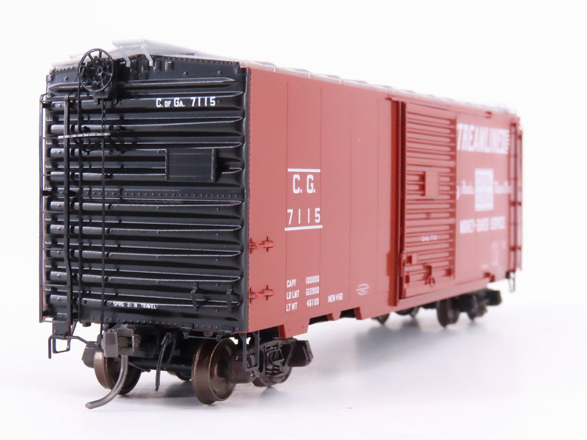 HO Scale Kadee 5111 CG Central of Georgia Railroad 40&#39; Single Door Box Car #7115