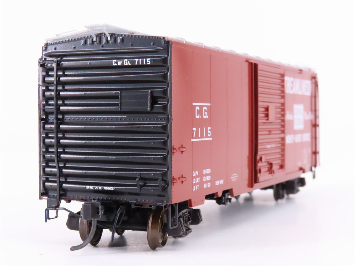 HO Scale Kadee 5111 CG Central of Georgia Railroad 40&#39; Single Door Box Car #7115