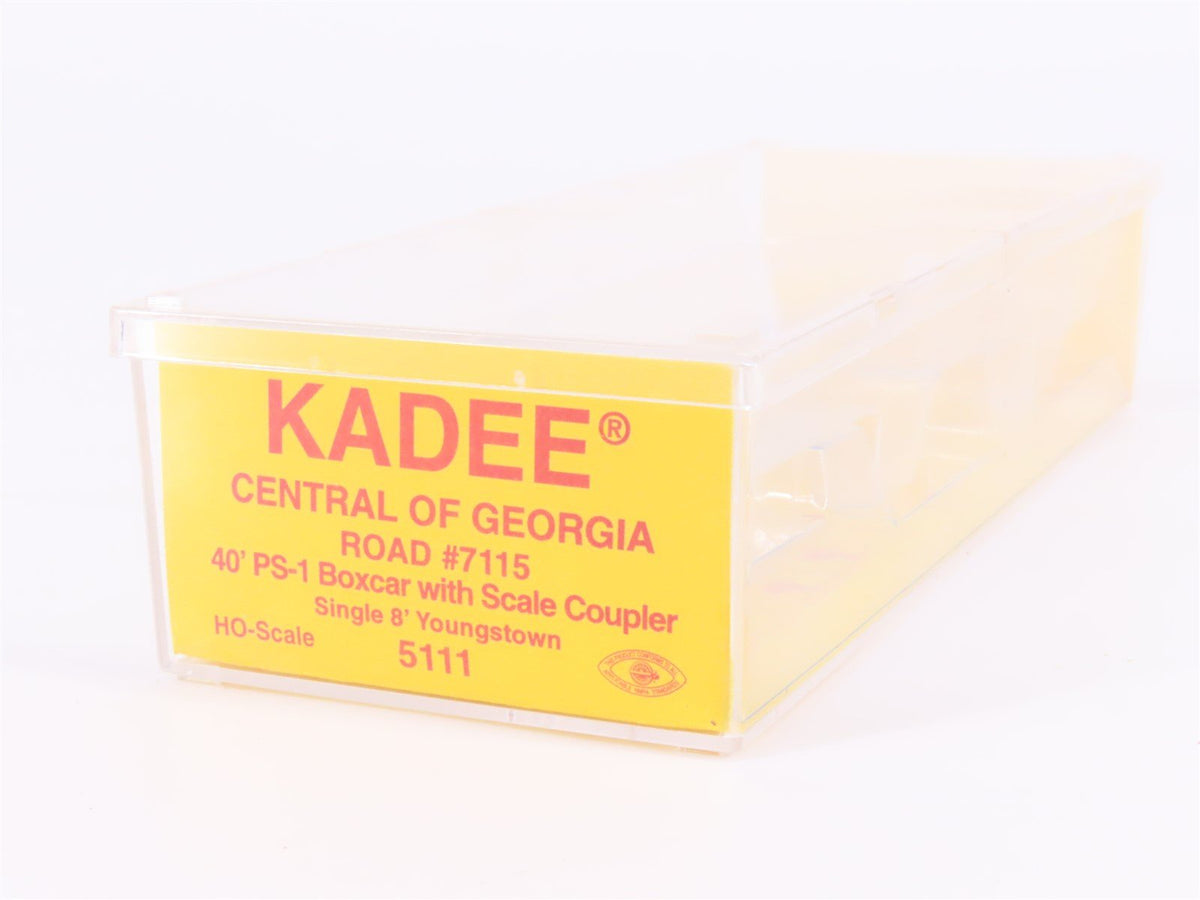 HO Scale Kadee 5111 CG Central of Georgia Railroad 40&#39; Single Door Box Car #7115