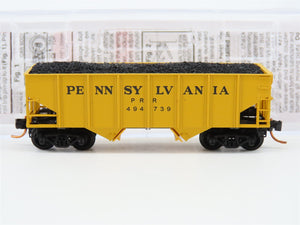 N Scale Micro-Trains MTL 05600380 PRR Pennsylvania 2-Bay Hopper Car #49473 wLoad