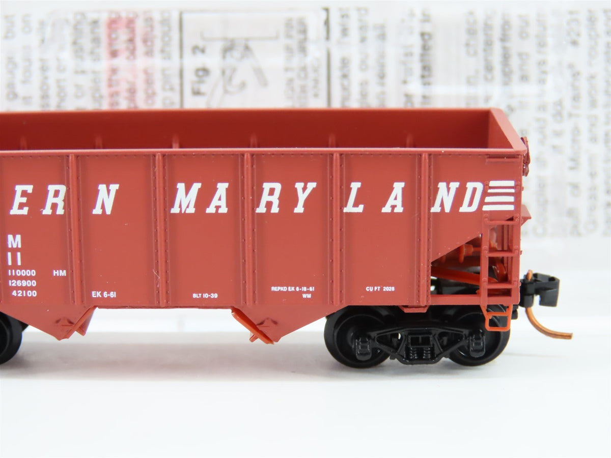 N Micro-Trains MTL 05600110 WM Western Maryland 2-Bay Hopper Car #10011 wLoad