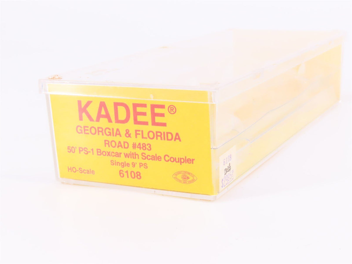 HO Scale Kadee 6108 G&amp;F Georgia &amp; Florida Railroad 50&#39; Single Door Box Car #483