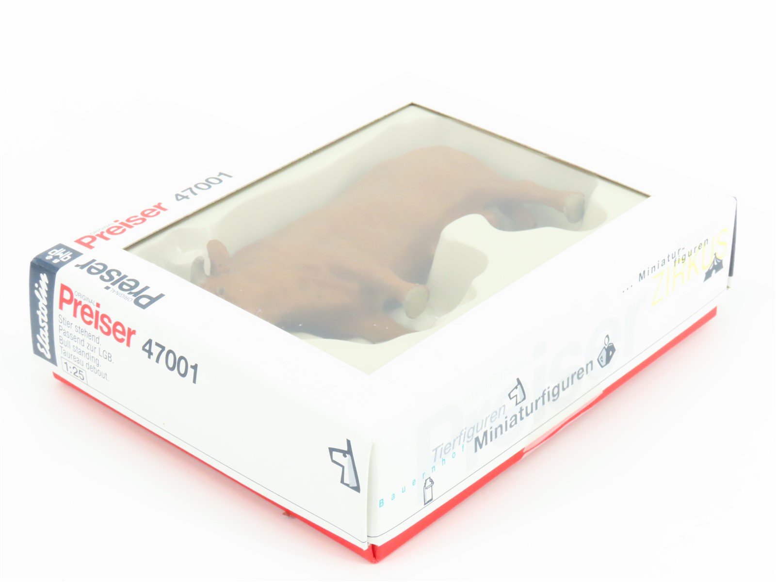 G 1/25 Scale Preiser Elastolin 47001 Bull Standing Animal Figure