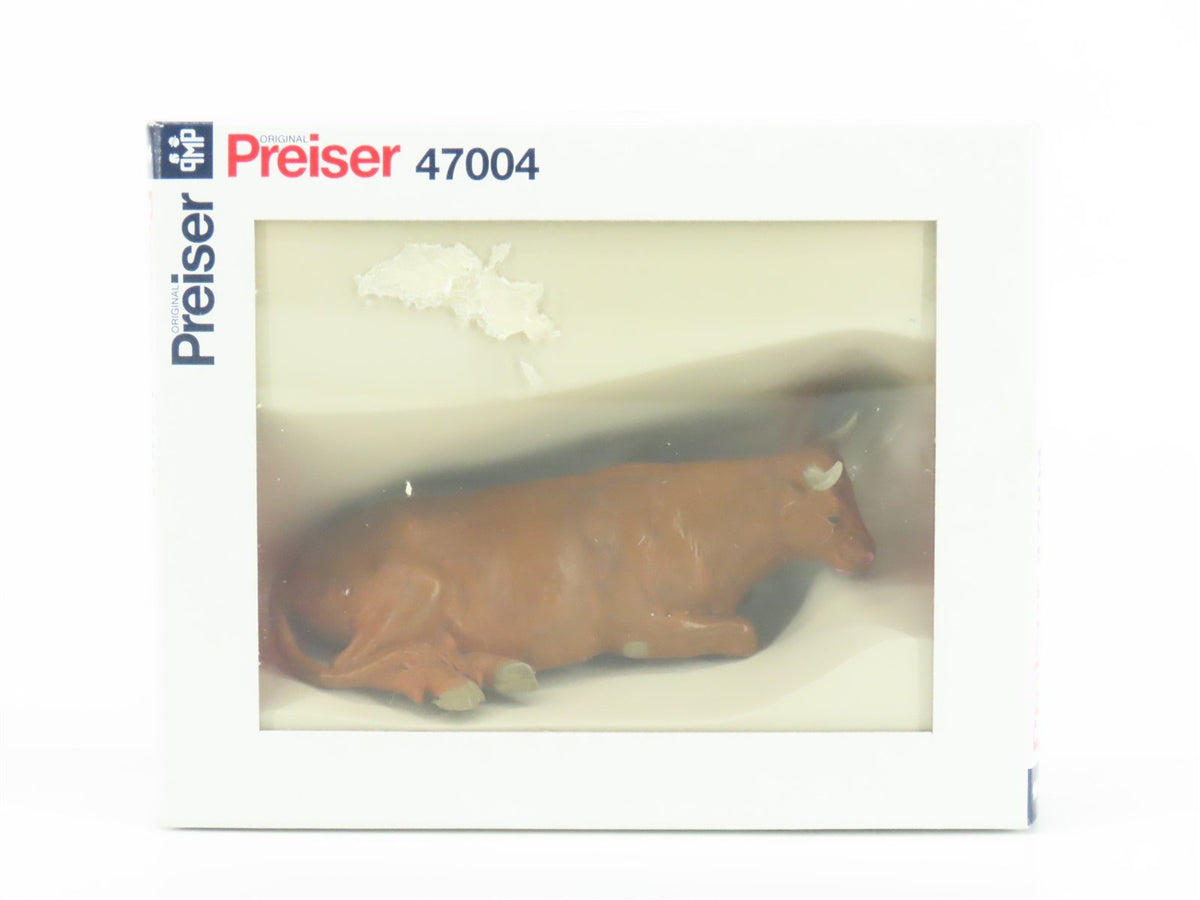 G 1/25 Scale Preiser Elastolin 47004 Cow Lying Down Animal Figure - Sealed