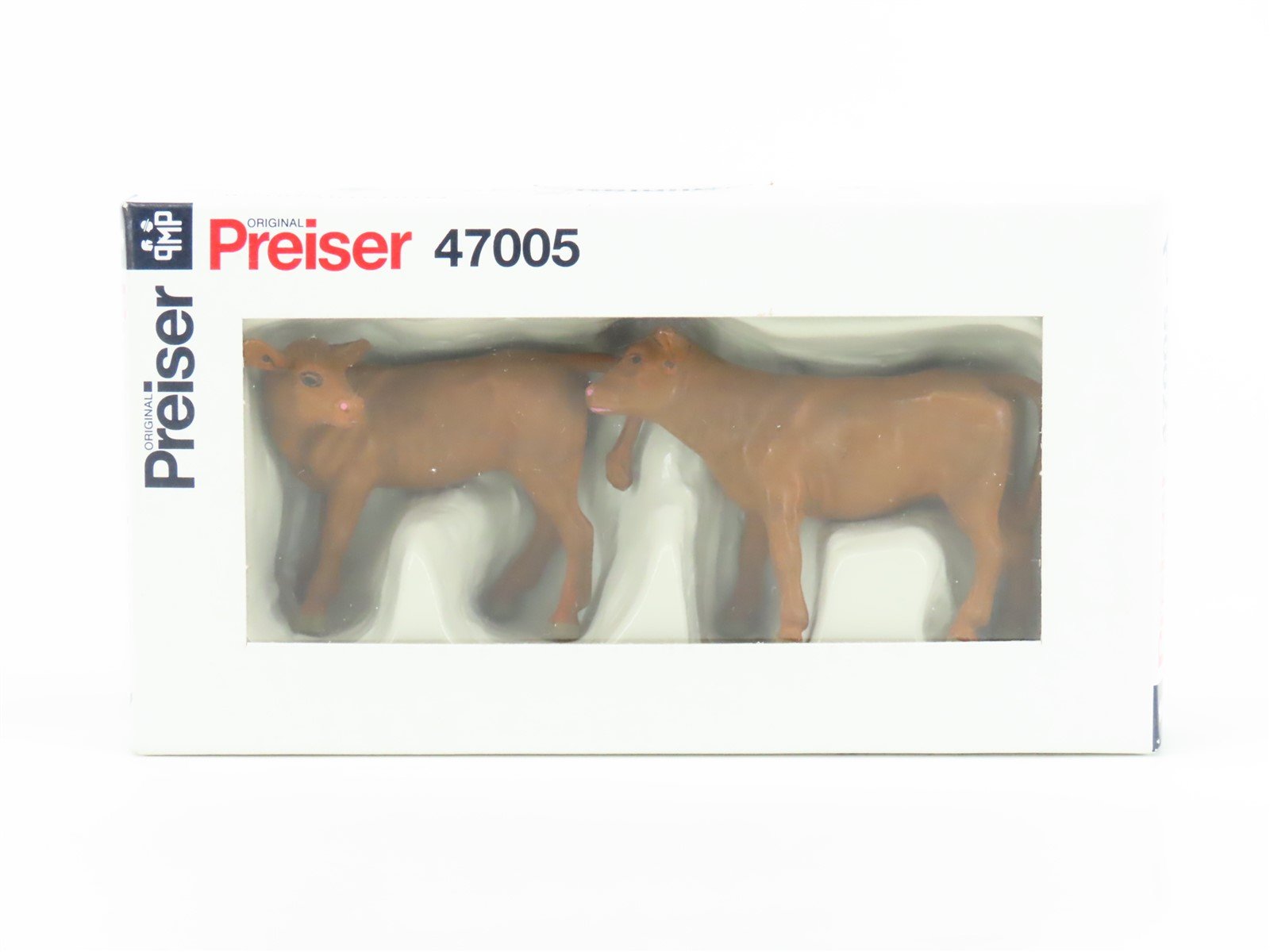 G 1/25 Scale Preiser Elastolin 47005 2 Calves Standing Animal Figures - Sealed