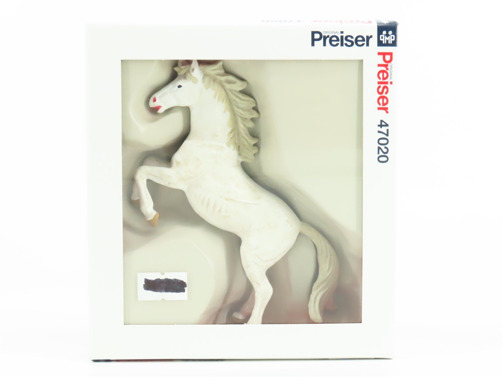 G 1/25 Scale Preiser Elastolin 47020 White Horse Rearing Animal Figure