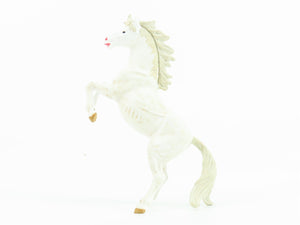 G 1/25 Scale Preiser Elastolin 47020 White Horse Rearing Animal Figure