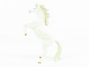 G 1/25 Scale Preiser Elastolin 47020 White Horse Rearing Animal Figure