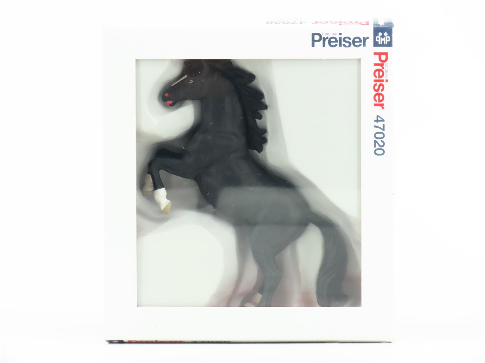 G 1/25 Scale Preiser Elastolin 47020 Black Horse Rearing Animal Figure