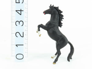G 1/25 Scale Preiser Elastolin 47020 Black Horse Rearing Animal Figure