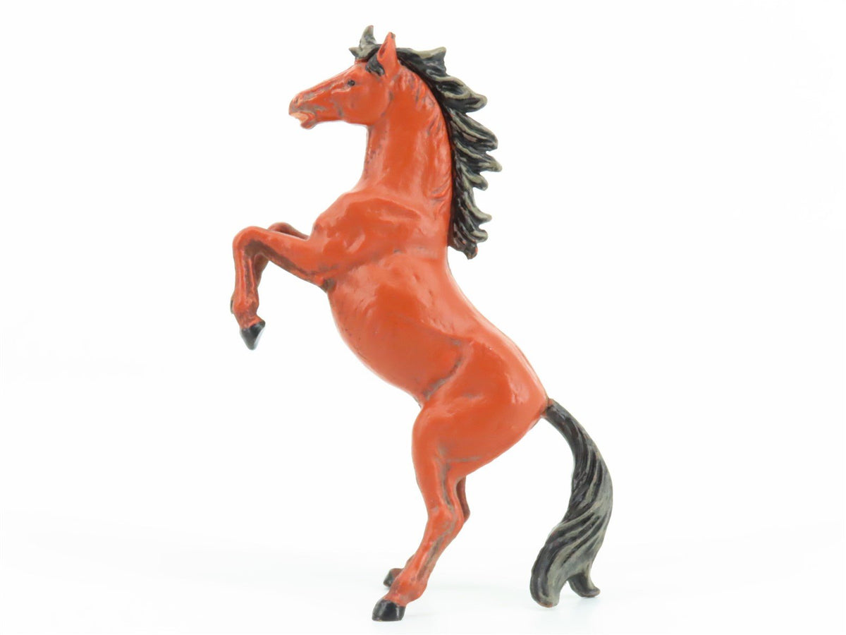 G 1/25 Scale Preiser Elastolin 47020 Brown Horse Rearing Animal Figure