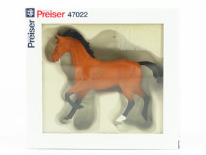 G 1/25 Scale Preiser Elastolin 47022 Brown Horse Trotting Animal Figure