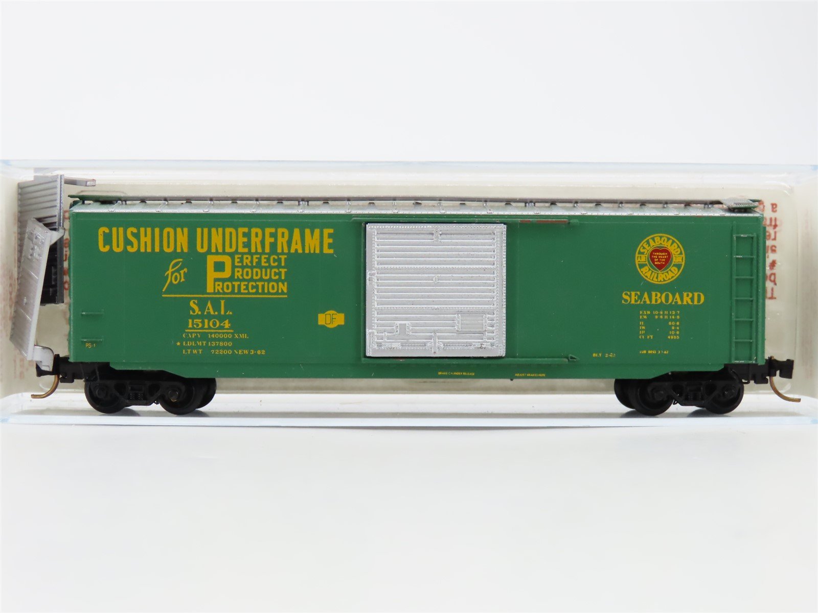 N Eastern Seaboard 2004 SAL Seaboard Air Line Cushion Underframe Boxcar #15104