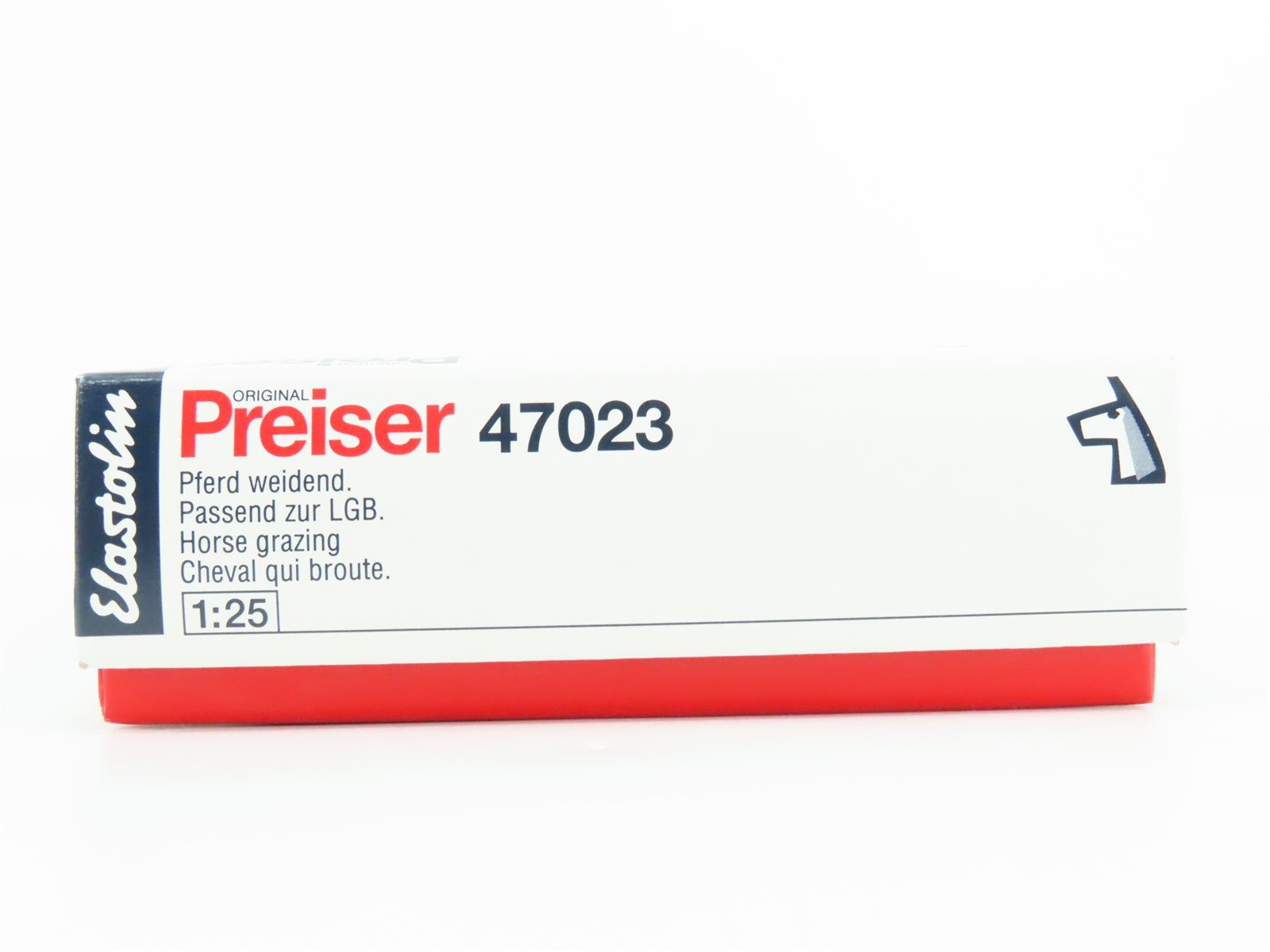 G 1/25 Scale Preiser Elastolin 47023 Brown Horse Grazing Animal Figure