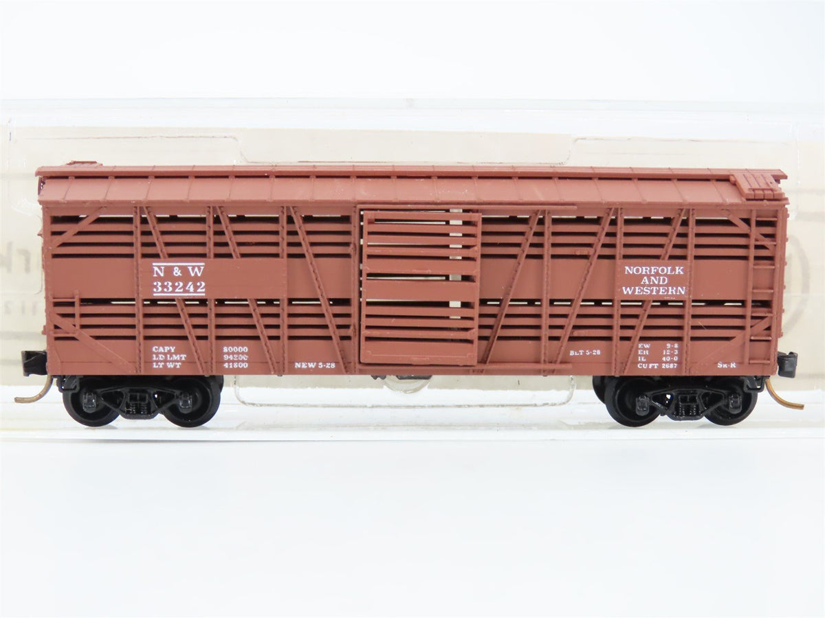 N Scale BLW/Kadee 145-2 N&amp;W Norfolk &amp; Western 40&#39; Stock Car #33242