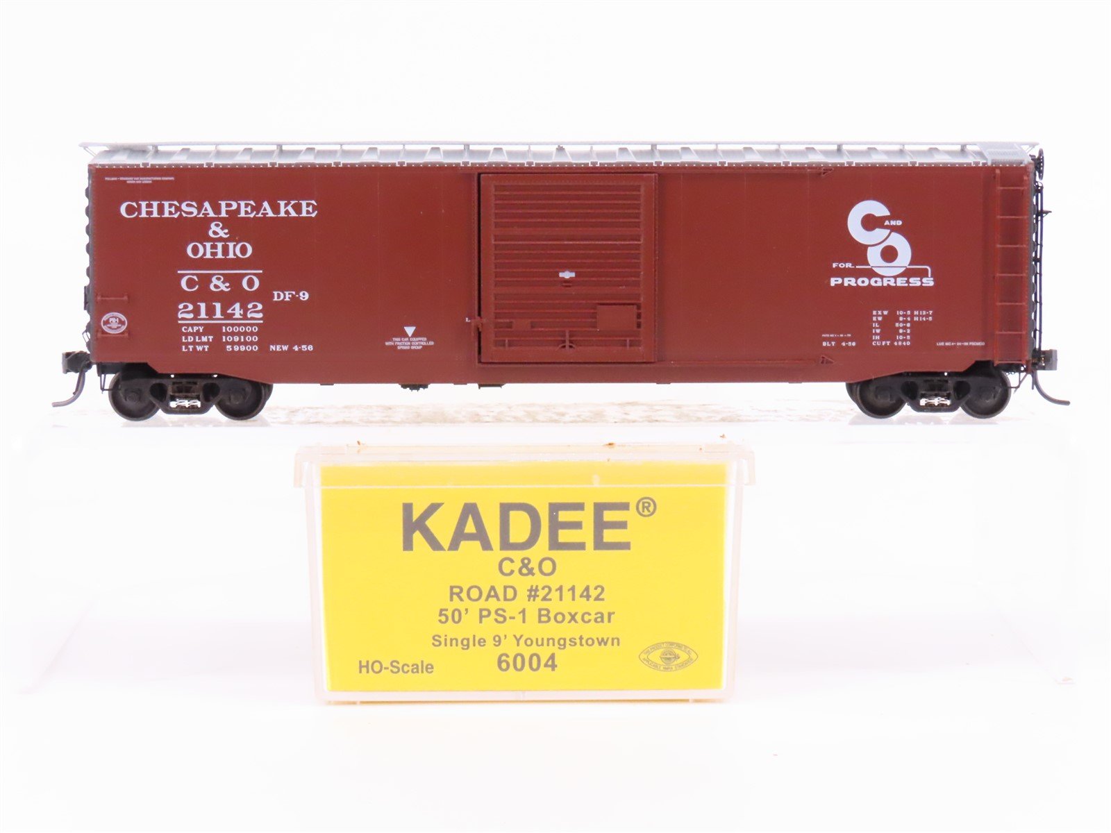 HO Scale Kadee 6004 C&O Chesapeake & Ohio 50' Single Door Box Car #21142